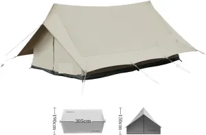 Tents for Camping Outdoor Camping Cotton Double Peak Tent Rain-Proof Large Space Breathable Tent