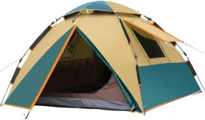 Tents for Camping Quick Automatic Opening Camping Tent Double Layer Instant Tent Waterproof Anti-UV for Outdoor Hiking 3-4 Person Beach Tent (Color : OneColor, Size : 280 * 210 * 135CM)
