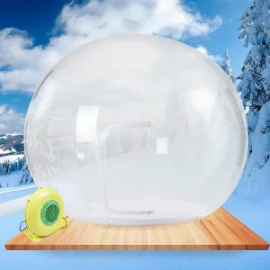 TFCFL Inflatable Bubble Tent Transparent Outdoor Dome Bubble Camping Tent Luxury D-Ring Single Tunnel Bubble House with Air Blower for Outdoor Family Backyard Camping Stargazing