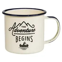 The Adventure Begins Enamel Mug - 11 oz