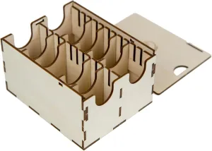 The Broken Token Case for Mini US and Mini European Size Cards - Wood Card Case with Eight Adjustable Dividers