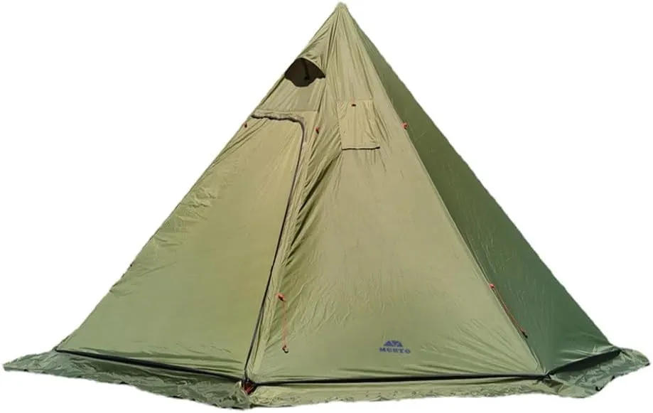 Tipi Hot Tent with Fire Retardant Stove Jack for Flue Pipes, 2~3 Person, Lightweight, Teepee Tents for Family Team Outdoor Backpacking Camping Hiking