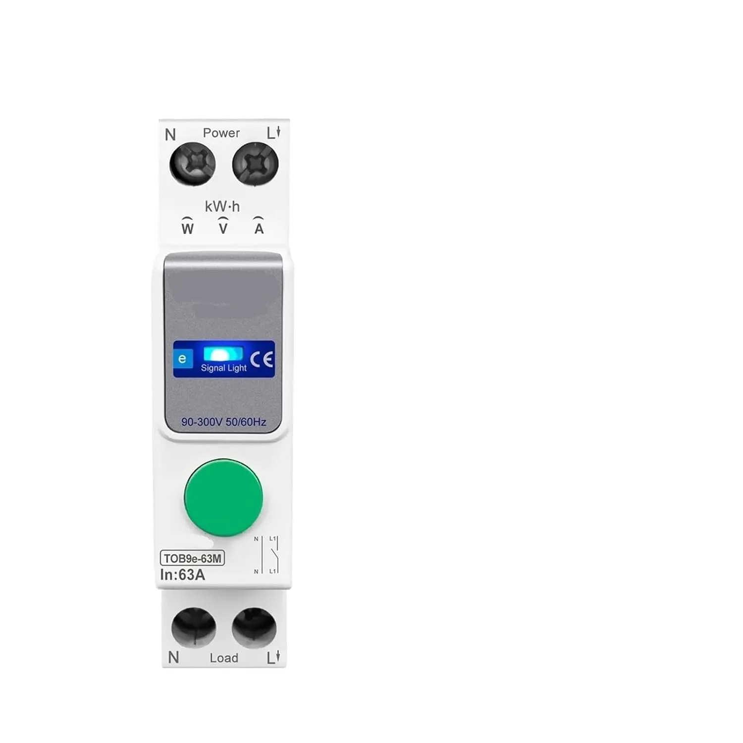 TOB9e-63M Ewelink 110V 220V Smart Energy Meter Kwh Metering Monitoring Circuit Breaker Timer Relay 63A
