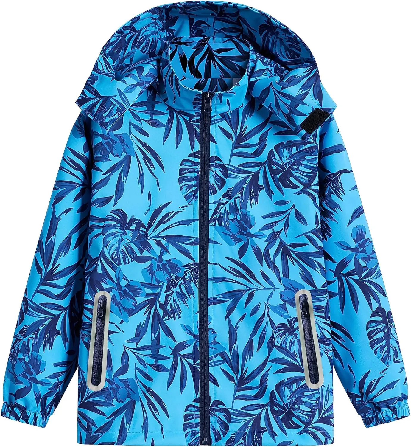 TOP&SKY KIDS Boys Dinosaur Rain Jacket Lightweight Waterproof Raincoats Windbreakers for Kids