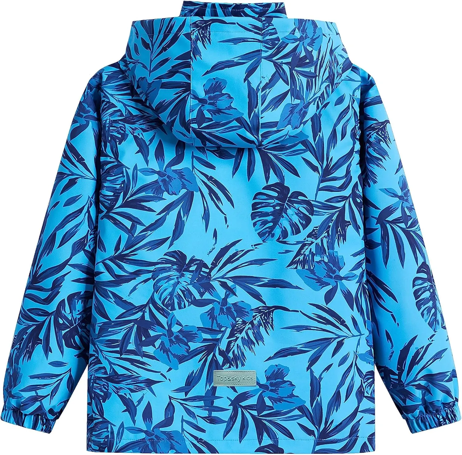 TOP&SKY KIDS Boys Dinosaur Rain Jacket Lightweight Waterproof Raincoats Windbreakers for Kids