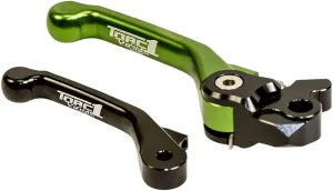 TORC1 Racing Vengeance V2 Flex Front Brake Lever Black/Green for Kawasaki KX125 2000-2005
