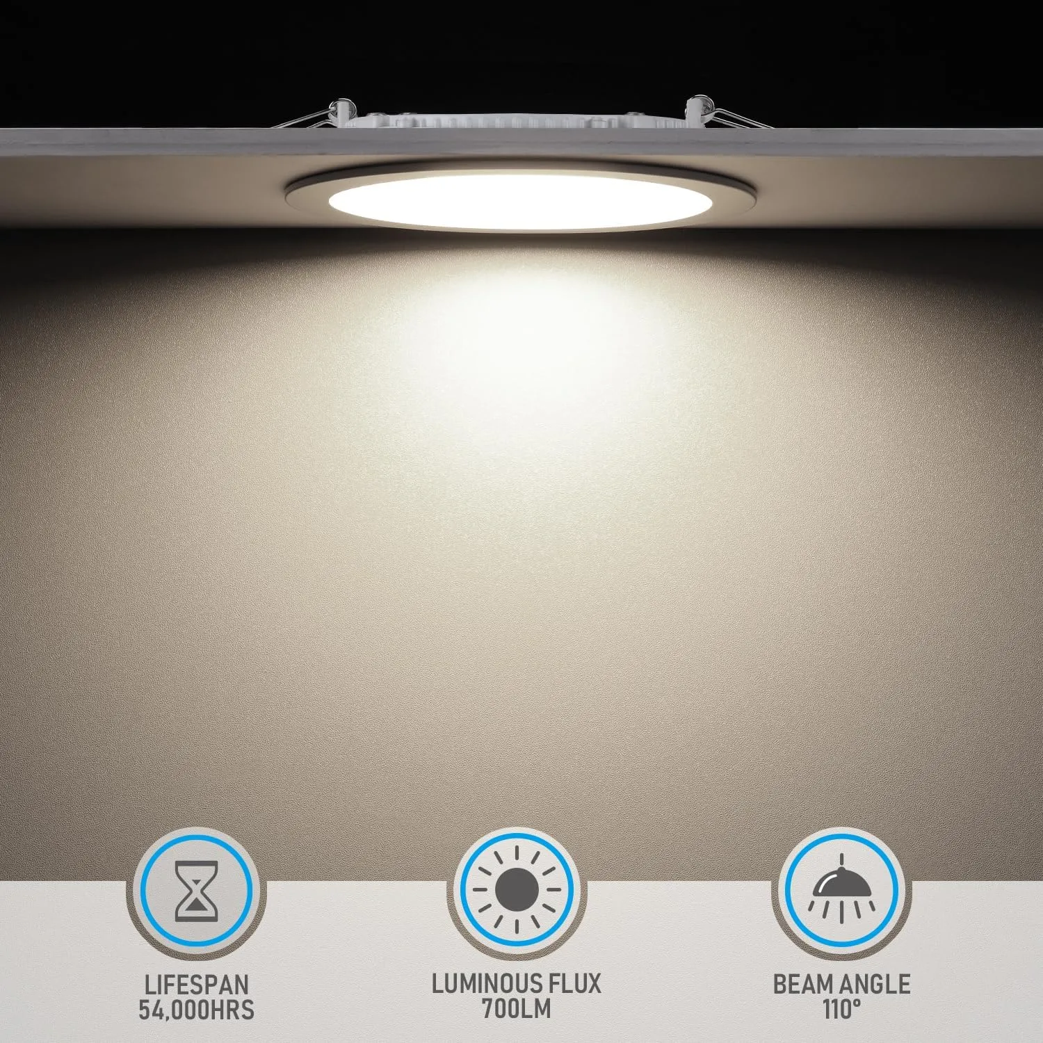 TORCHSTAR 12-Pack Essential Series 4 Inch Ultra-Thin LED Recessed Lighting with J-Box, 4000K Cool White, 10W Dimmable 700lm Brightness LED Downlight, ETL & Energy Star Listed
