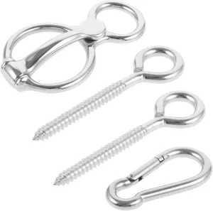 Toyvian 1 Set Convenient Stainless Steel Horse Tie Ring Kit Horse Blocker Ring for Safety Equestrian Activities Essential