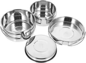 Toyvian Cookware Mess Kit for Outdoor Activities Compact Camping Cookware Set Stainless Steel Pot p