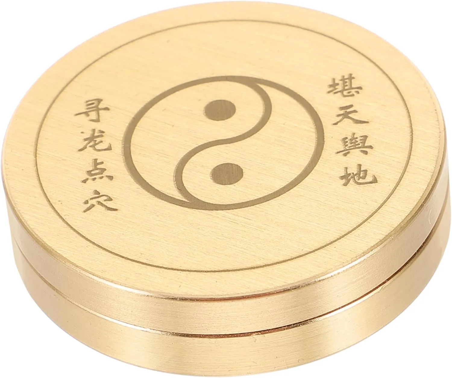 Traditional Chinese Compass Mini Sailing Compass Keychain for Outdoor Activities Pure Copper Vintage Design