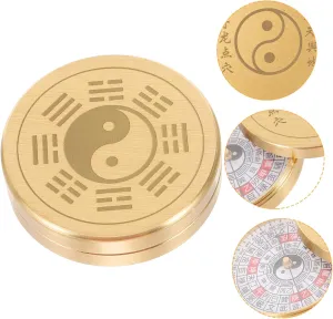 Traditional Chinese Compass Pure Copper Small Portable Feng Shui Decor