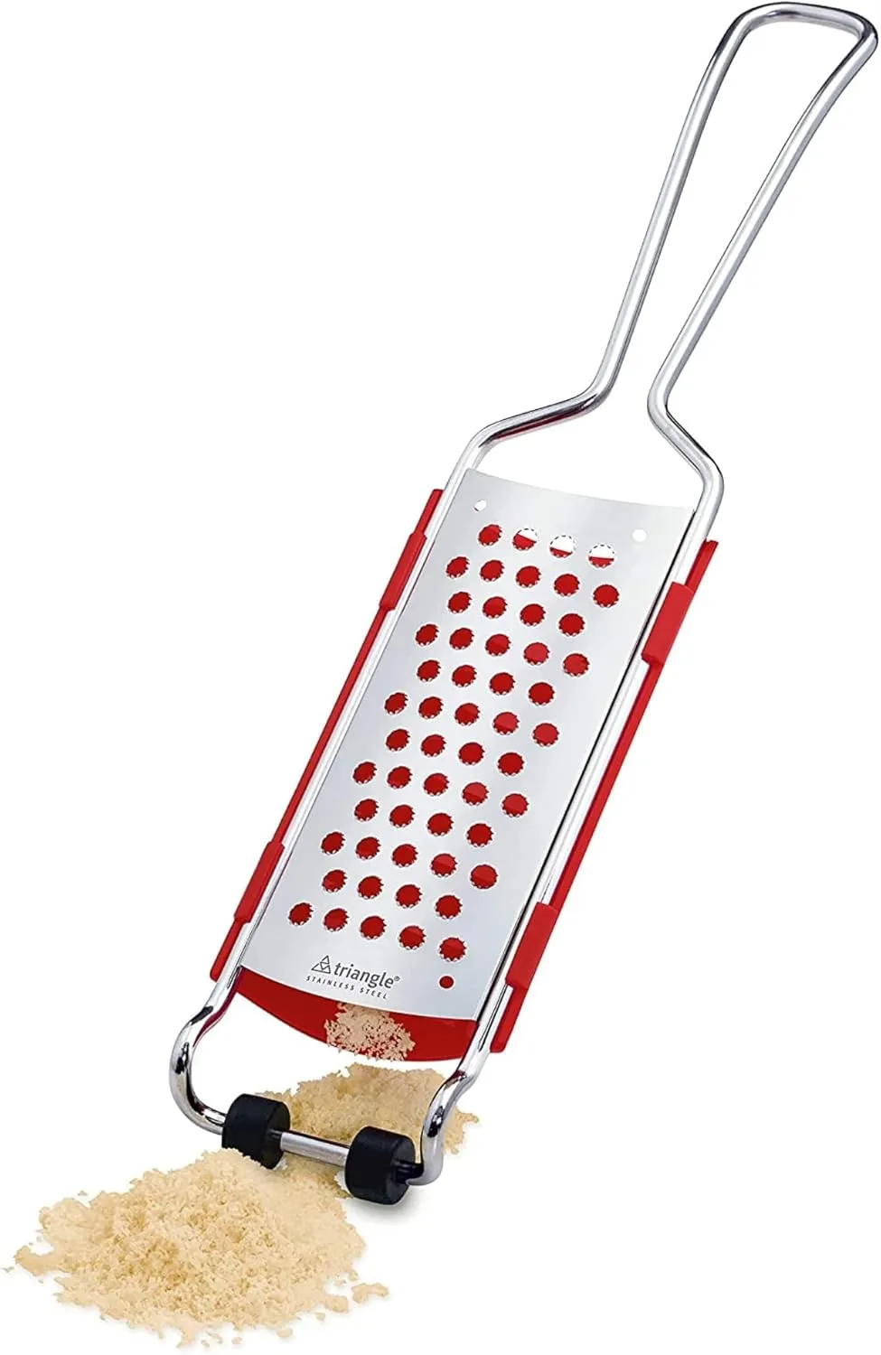 triangle Parmesan Grater with Removable Catcher - Ultra-Sharp Stainless Steel for Easy, Mess-Free Grating - Compact Design - Dishwasher Safe