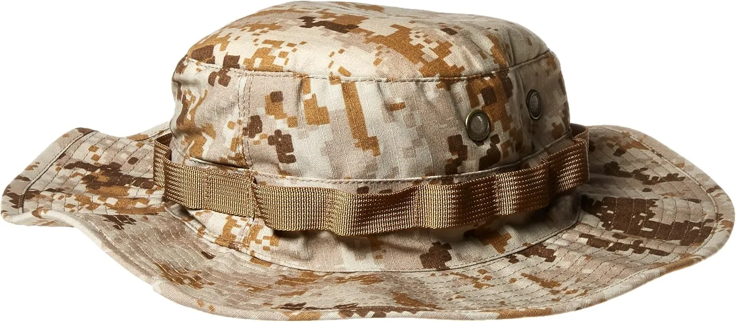 Tru-Spec Gen-II Adjustable Boonie Hat - Military Standard Issue - Adjustable Strap - 65/35 Polyester/Cotton Rip-Stop - OSFM
