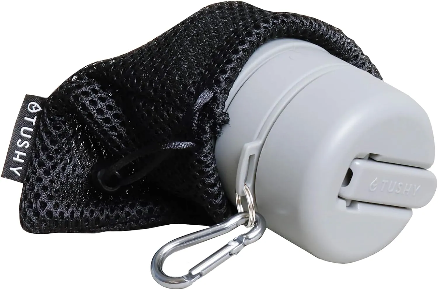 TUSHY Travel Bidet: Collapsible & Expandable for Discreet Portability, Refreshing Clean for Home, Camping, Outdoors & Travel (Helps Hemorrhoid Relief, Peri Bottle for Postpartum Care) (Pebble)