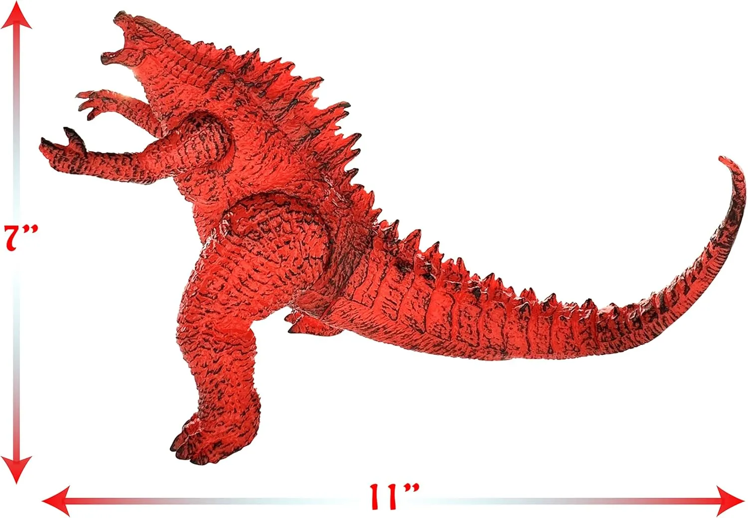 TwCare Set of 2 Godzilla Legendary Fire Shin Figure Flaming King of The Monsters Toys, Movable Joints Burning Action Movie Series Soft Vinyl, Carry Bag