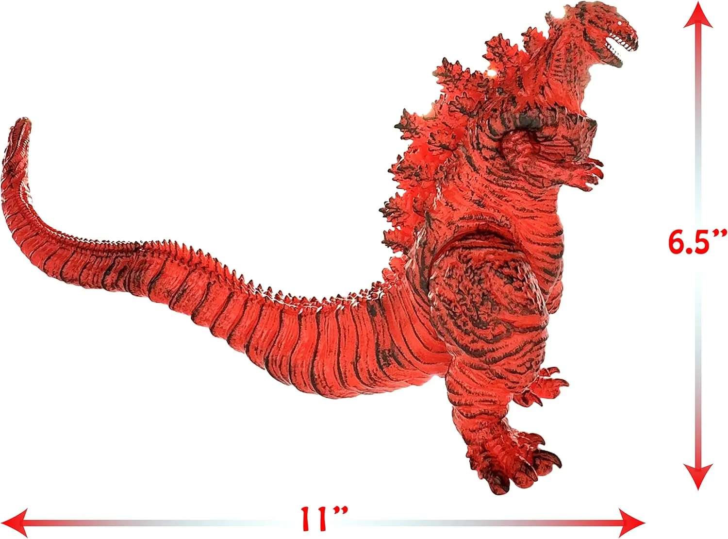 TwCare Set of 2 Godzilla Legendary Fire Shin Figure Flaming King of The Monsters Toys, Movable Joints Burning Action Movie Series Soft Vinyl, Carry Bag