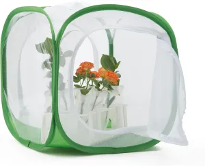Two Doors Monarch Butterfly Habitat, Insect Mesh Cage, Caterpillar Enclosure Terrarium Pop-up (12 X 12 X 12 Inches)