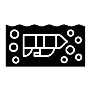 Underwater Orienteering Glyph Icon