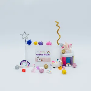 Unicorn Dreams Mini Sensory Kit  Sensory Play, Cognitive Development and Fine Motor Skills, Tactile Activities for On The Go, Sensory Toys for Preschoolers and Kids Ages 4, 5, 6, 7, 8
