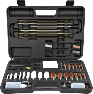 Universal Cleaning Kit for All Complete Firearm Cleaning Set with Brass Rods, Nylon Brushes Portable Case – Pistol, Rifle, Shotgun Cleaning Tools