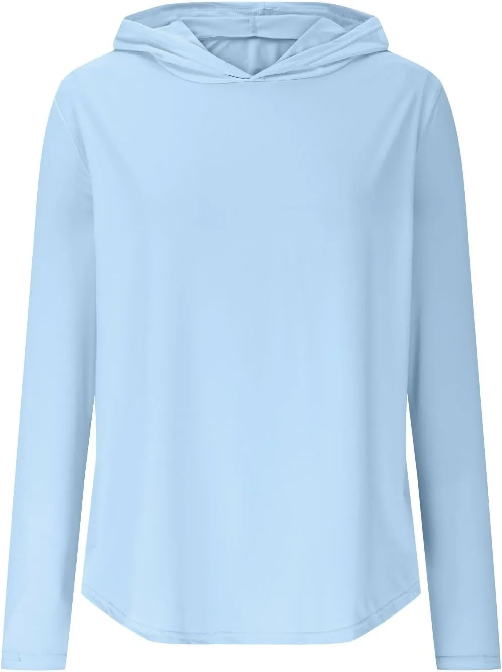 UPF 50  Women's Sun Shirt UV Protection Hoodie Lightweight Breathable Long Sleeve Outdoor Rash Guard Hooded T-Shirt