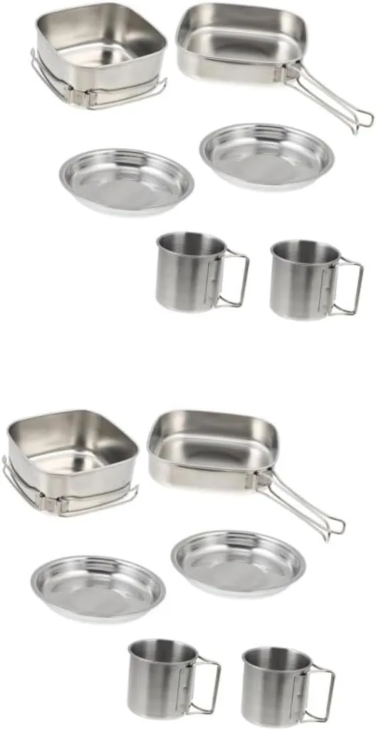 UPKOCH Outdoor Camping Tableware Picnic Pans Camping Cookware Mess Kit Camping Cooker Cooking Pot Self Portable