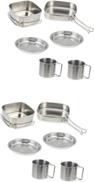 UPKOCH Outdoor Camping Tableware Picnic Pans Camping Cookware Mess Kit Camping Cooker Cooking Pot Self Portable