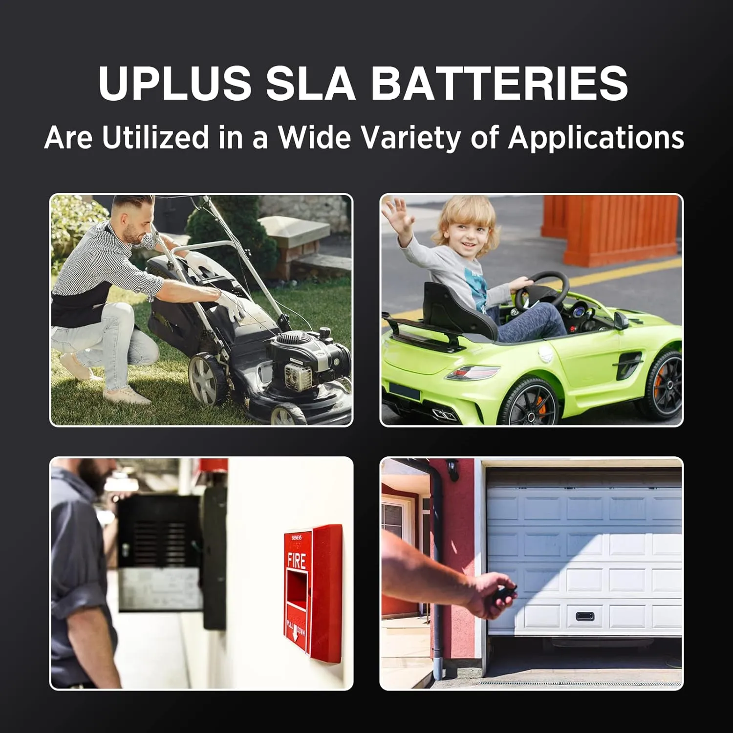 UPLUS LP12-5 12 Volt 5Ah Rechargeable AGM Battery, DJW12-4.5 SLA Battery Replacement Batteries Backup for LiftMaster/Craftsman 4228 Garage Door Opener, Security Alarm System etc.