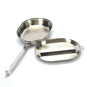US Army mess kit stainless steel military mess tins US style eating utensils NEW