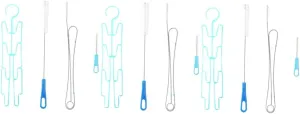 VANZACK 3sets Hydration Bladder Cleaning Kit Set Water Bag Cleaning Tools Brush Hose Sucker Drying Rack 4pcs*3