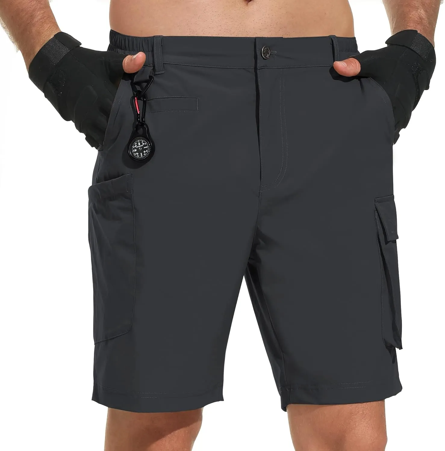 VAYAGER Men's Stretch Cargo Shorts Quick Dry Lightweight Shorts for Hiking Golf Travel Outdoor Casual