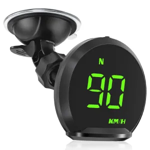 VEESA Digital GPS Speedometer, Car Head Up Display with MPH Speed, Compass, Direction, Distance, Altitude, Overspeed Alert, Plug & Play HUD for All Vehicles