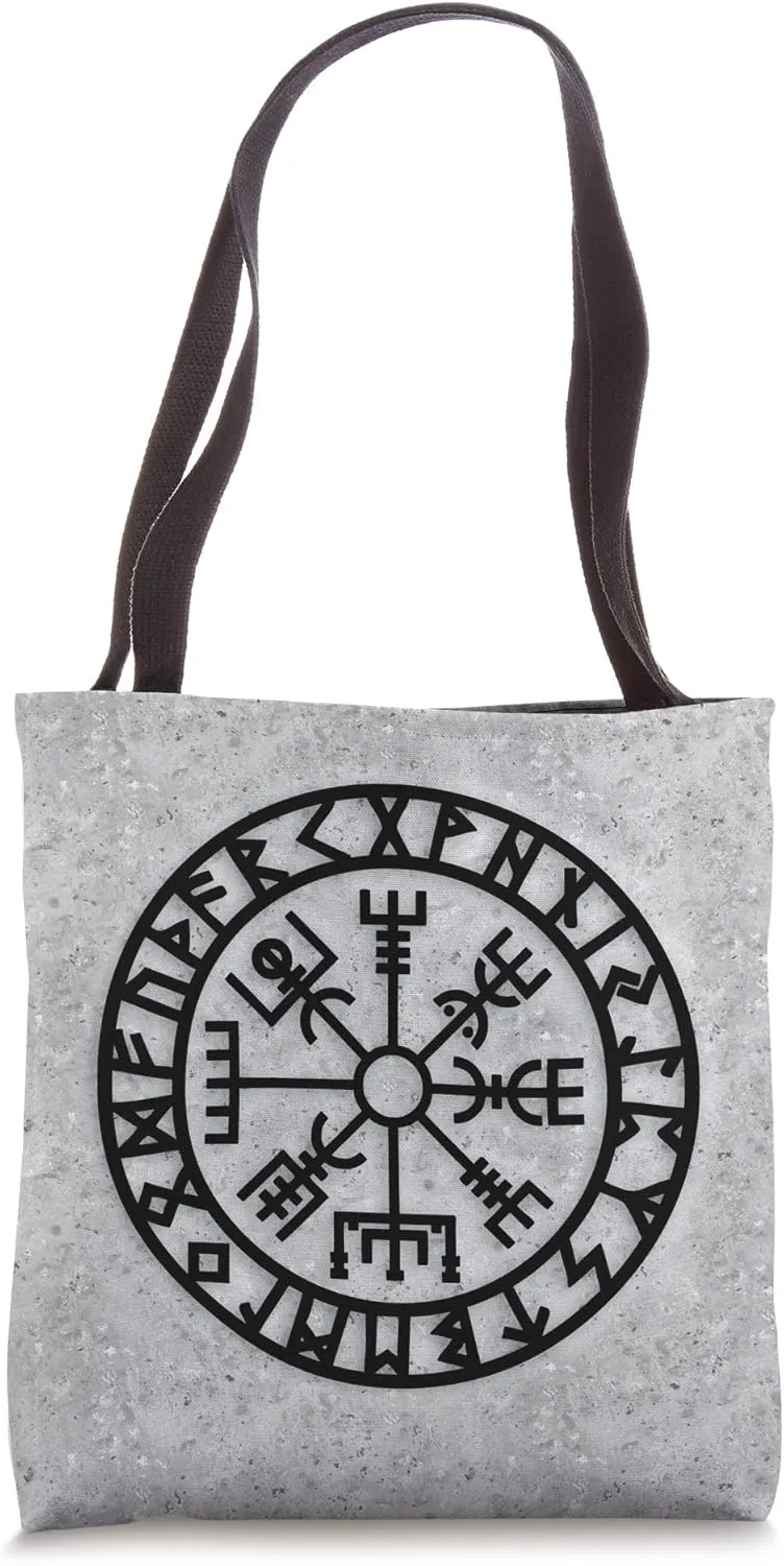 Vegvisir Viking compass rune protection symbol Celts Nordic Tote Bag