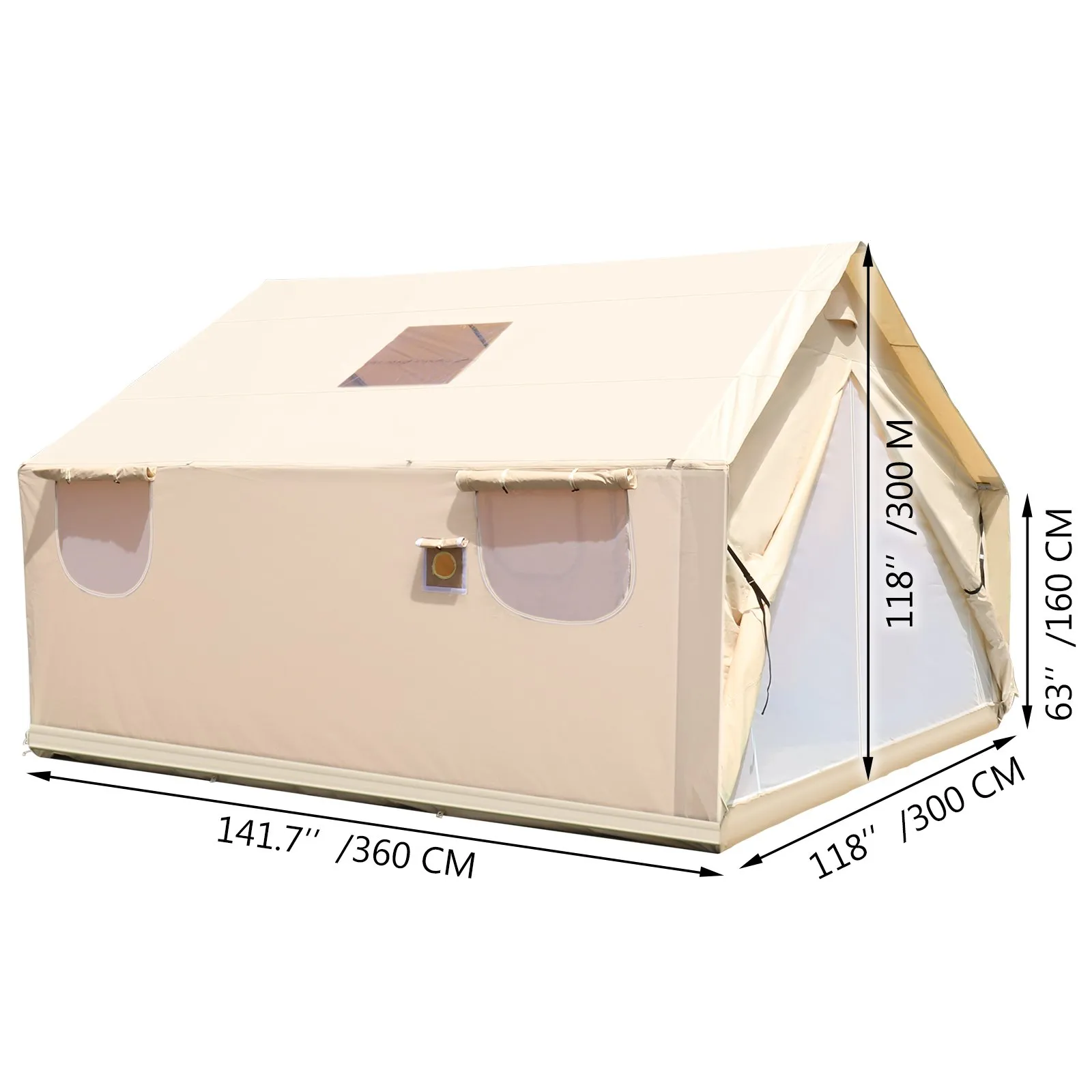 VEVOR Canvas Wall Tent 10x12ft | Waterproof, Durable, and Spacious Tent for Outdoor Camping and Hunting