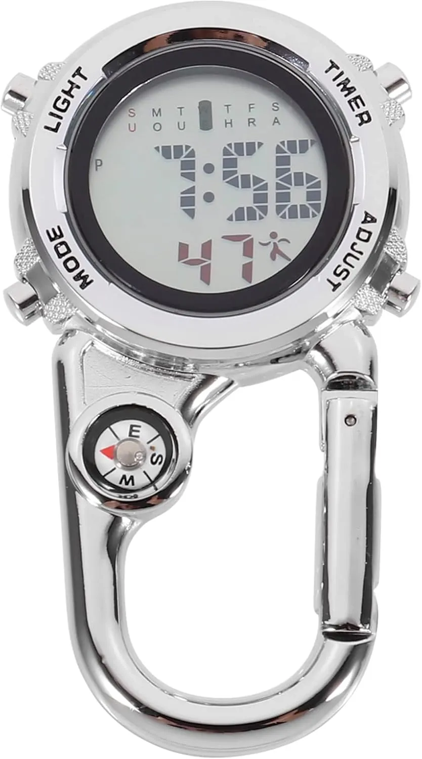 VICASKY 1Pc Multi Purpose Climbing Watch Pocket Watch for Outdoor Adventure Clip Design Accurate Timekeeping Versatile Features