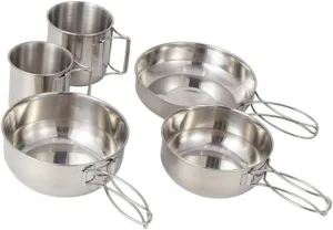 VICASKY 1Set Camping Tableware Set Cookware Kit with Cup and Bowl Lightweight and Easy to Store for Outdoor Cooking and Picnics