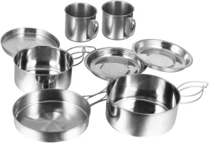 VICASKY Backpacking Cooking Set 5-6 Person Outdoor Cookware Kit Lightweight and Compact for Camping Hiking and Bbq