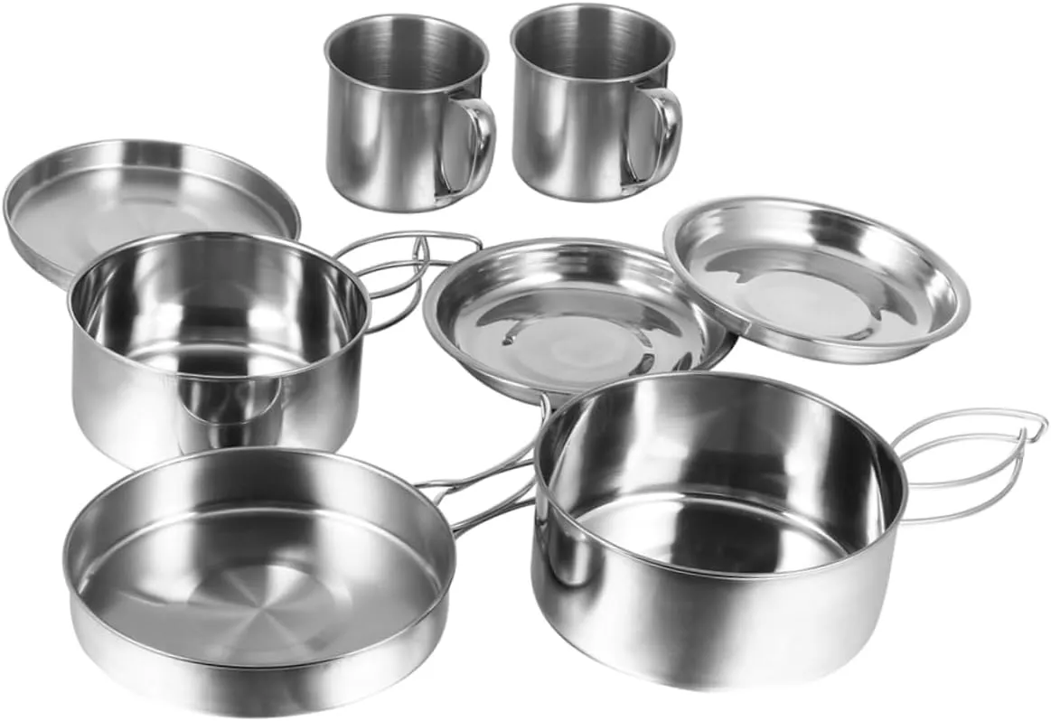 VICASKY Backpacking Cooking Set 5-6 Person Outdoor Cookware Kit Lightweight and Compact for Camping Hiking and Bbq