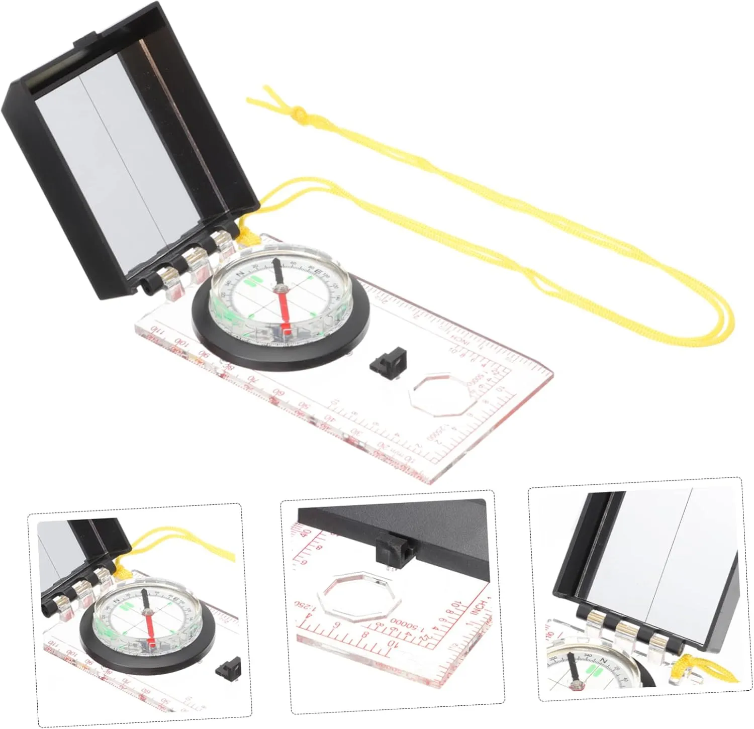 VICASKY Compass Ruler Mapping Tool Gear Camping Compass Outdoor Survival Compass Portable Compass Navigation