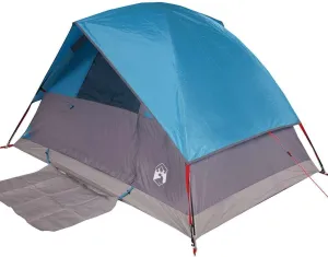 vidaXL Camping Tent Dome 2-Person Blue Waterproof