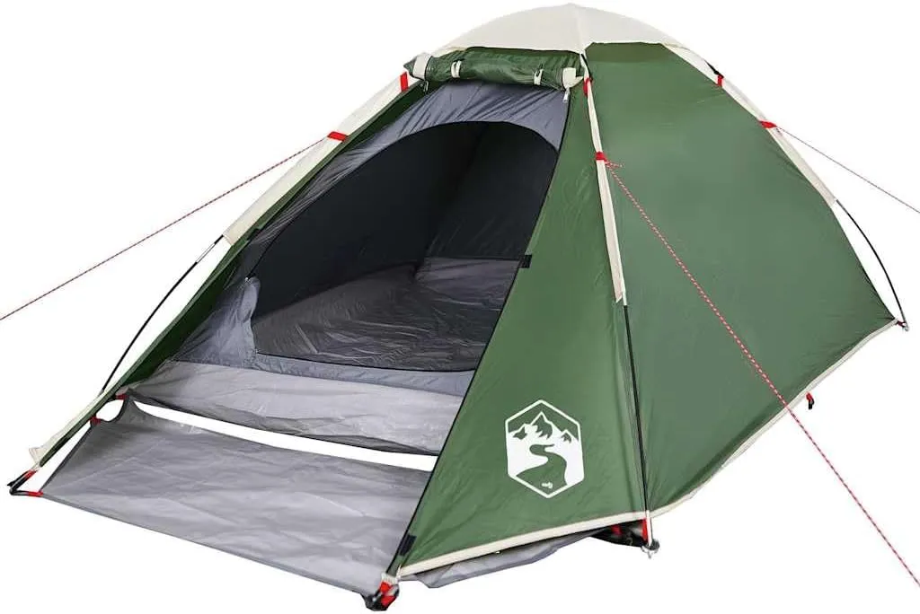 vidaXL Camping Tent Dome 4-Person Green Waterproof