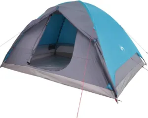 vidaXL Camping Tent Dome 6-Person Blue Waterproof