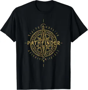 Viking Pathfinder Rune Compass Tee - Nordic Myth Explorer T-Shirt