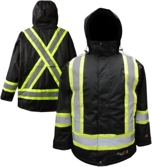 Viking Professional Freezer Insulated Journeyman FR Jacket - Waterproof 300D Trilobal Rip-Stop Hi Vis Jackets for Men