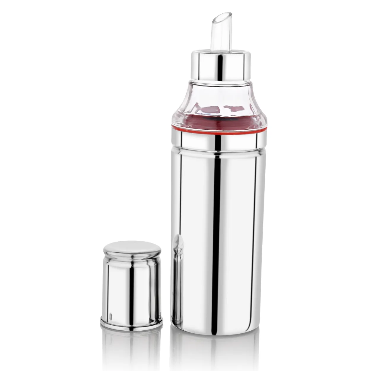 Vinod Stainless Steel Oil Pot Combo Set - 500ml & 1000ml, Rust-Free with Anti-Drip Spout and Clear Lid for Easy Monitoring
