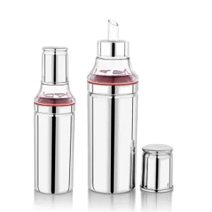 Vinod Stainless Steel Oil Pot Combo Set - 500ml & 1000ml, Rust-Free with Anti-Drip Spout and Clear Lid for Easy Monitoring