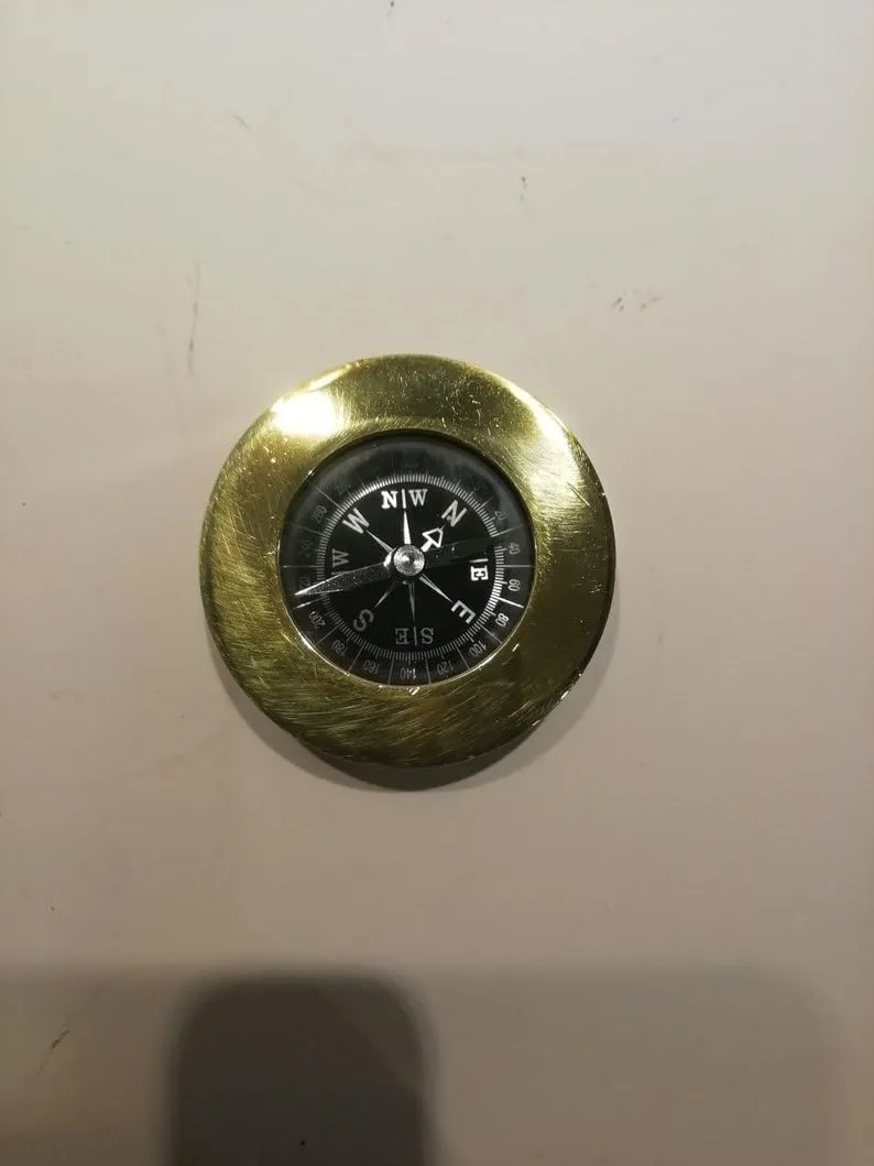 Vintage Brass Desk Compass
