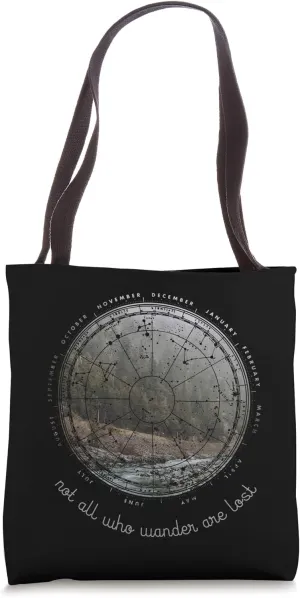 Vintage Compass - Hiking Outdoor Not All Who Wander Are Lost Tote Bag