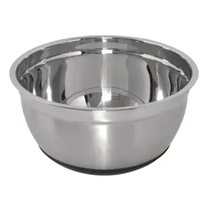 Vogue Stainless Steel Mixing Bowl with Silicone Base 5Ltr