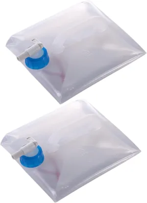 VOSAREA Camping Water Container Spout 2 Pack Collapsible Water Jug for Outdoor Activities Hiking and Travel